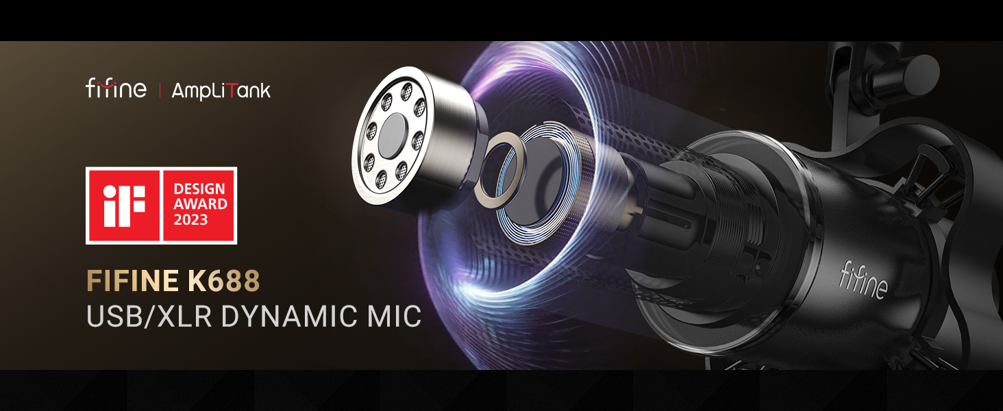 FIFINE K688 Neo USB/XLR Podcast Microphone