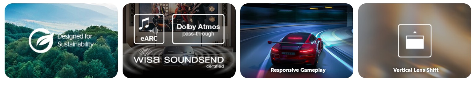 Optoma UHZ58LV Dolby Vision Ultra High-Bright 4K UHD 3000 Lumens Laser Home Theater Projector