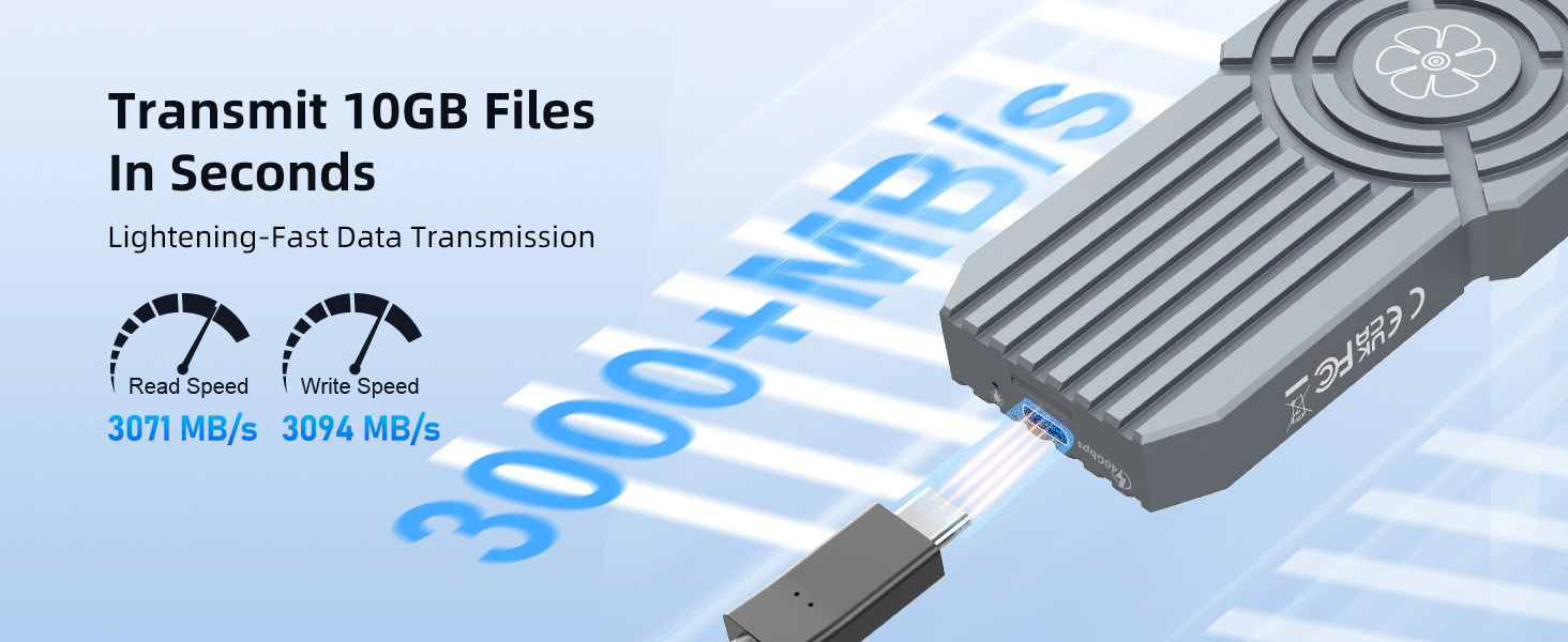 40Gbps M.2 NVMe Enclosure for Thunderbolt 4/Thunderbolt 3/USB4