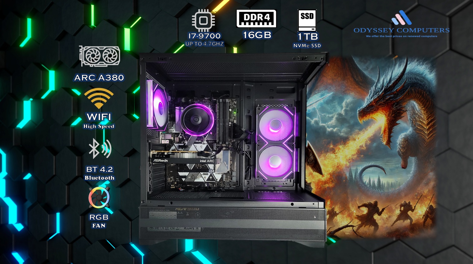 BLACK WIDOW GAMING PC ARC A380 SPECS