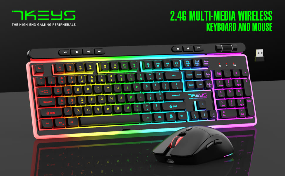 2.4G Wireless Multi-media wireless keyboard and mouse combo