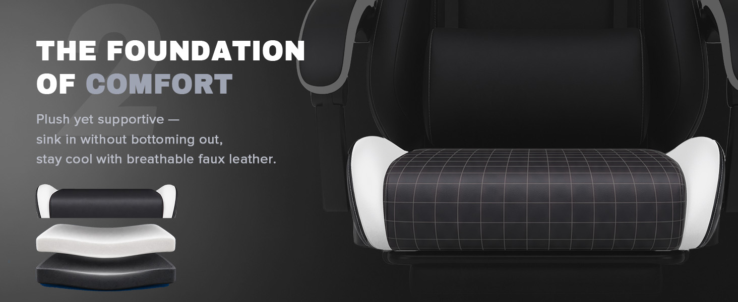 Gaming Chair with Footrest