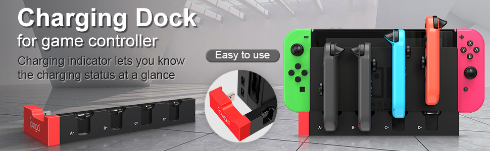 Nintendo switch charging dock for game controller