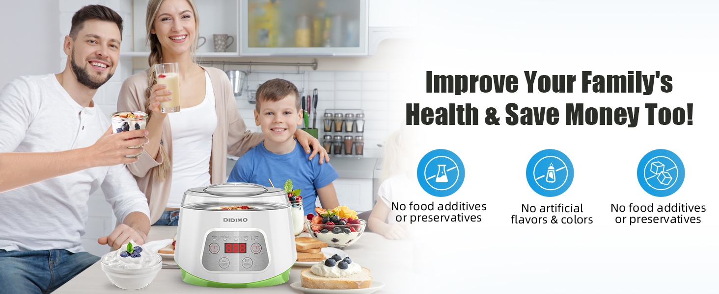Enjoy healthy yogurt with your family and save on household expenses