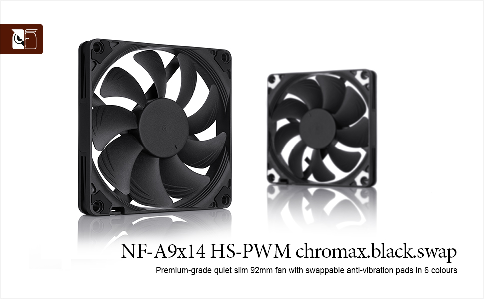 Noctua NF-A9x14 HS-PWM chromax.black.swap, 4-Pin (92x14mm, Black) Case Fans - Newegg.com