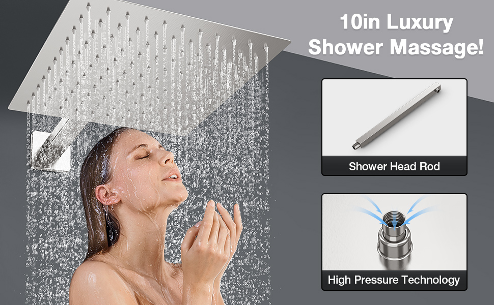 brushed nickel shower set