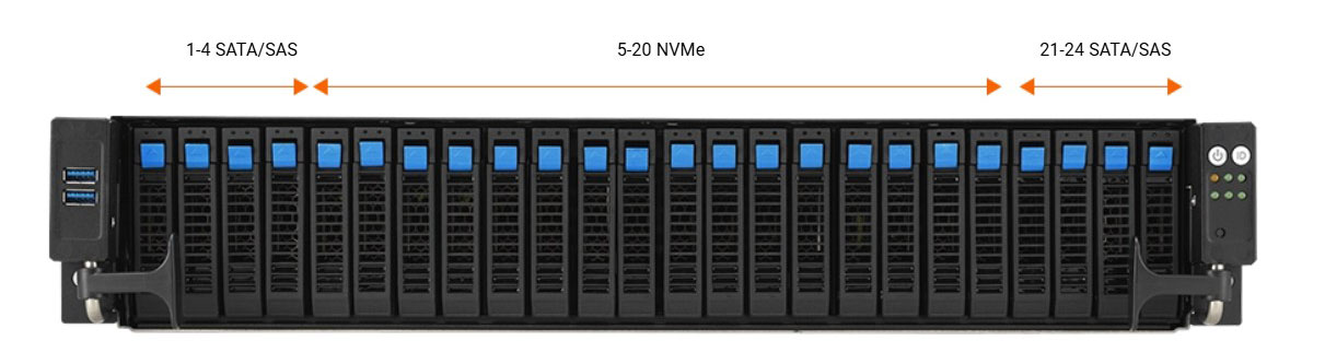 ASUS RS521A-E12-RS24U-2KWT 2U Rackmount Server