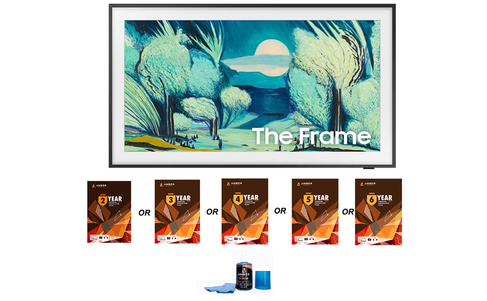 Samsung The Frame TV with Amber Protection Extended Coverage and Amber Screen Cleaner