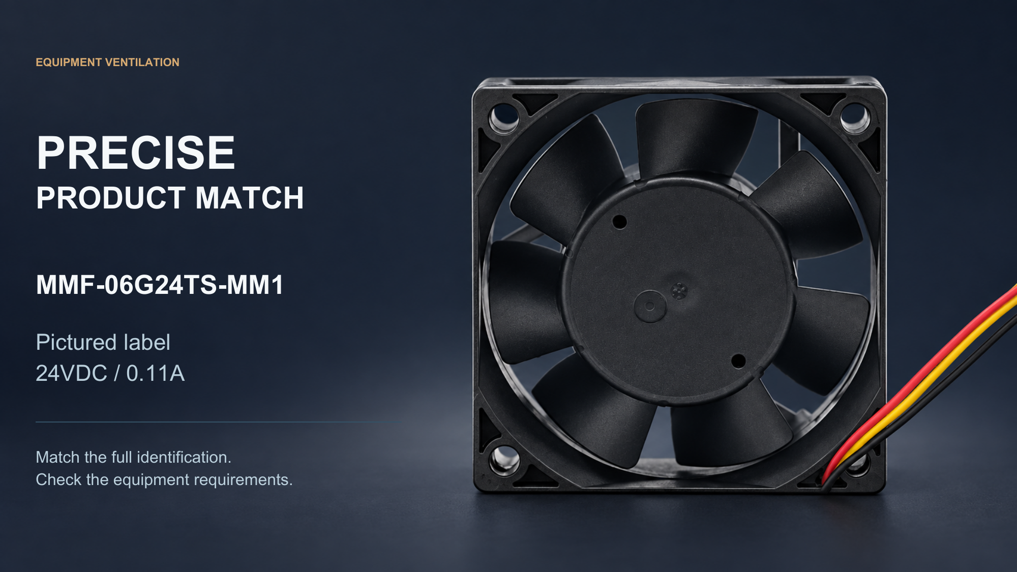 MMF-06G24TS-MM1 equipment cooling fan front view