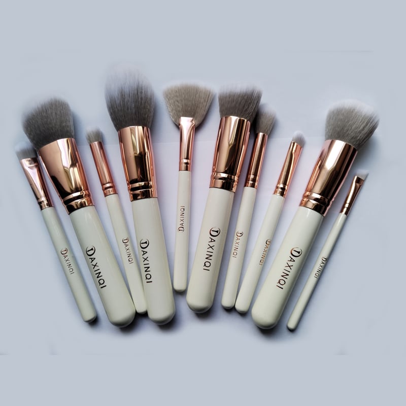 White 10pcs Makeup Brush Set