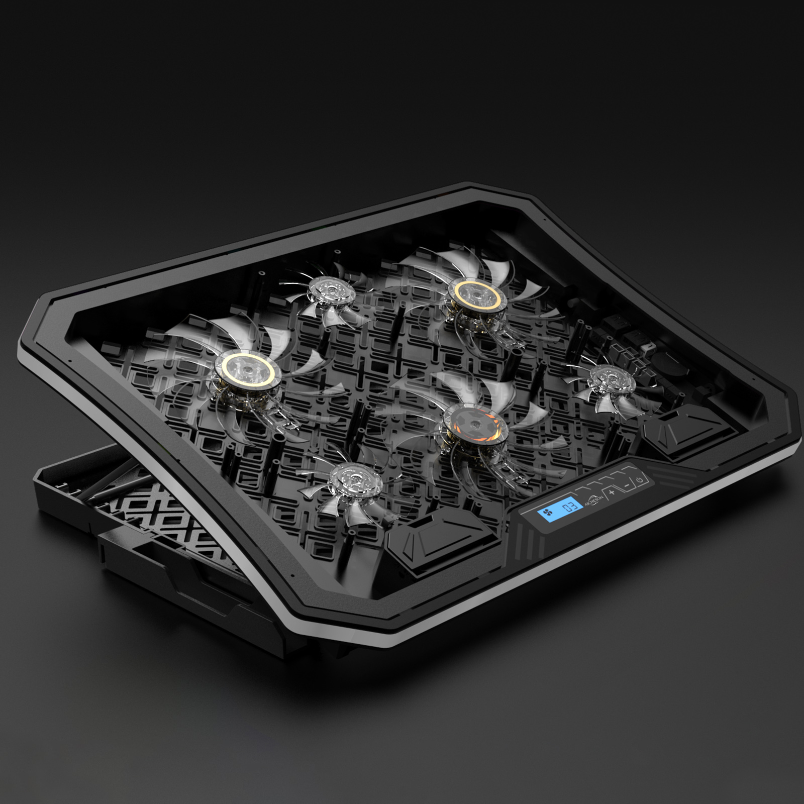 AICHESON Laptop Cooler Pad with 6 Cooling Fans, 7 Adjustable Height