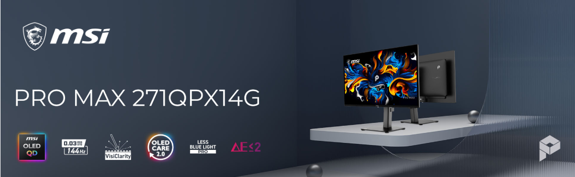MSI Pro Max 271QPX14G Monitor Hero Image