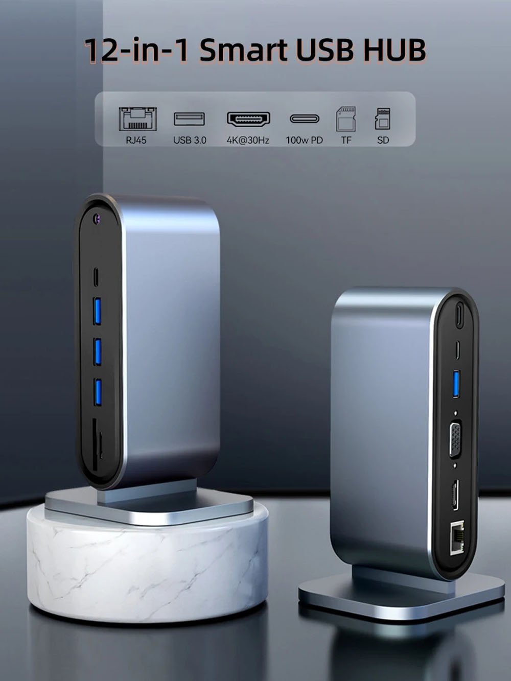 12 Ports USB C Docking Station