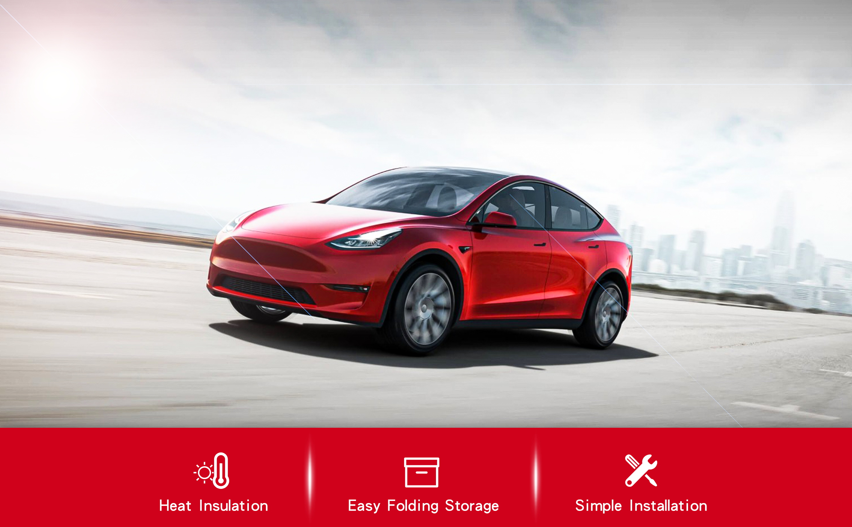 Arcoche Anti Sagging Magnet for Model Y Sunshade