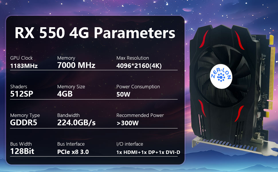 RX 550 4G Video Card