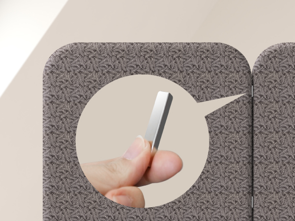 standing divider panel connection