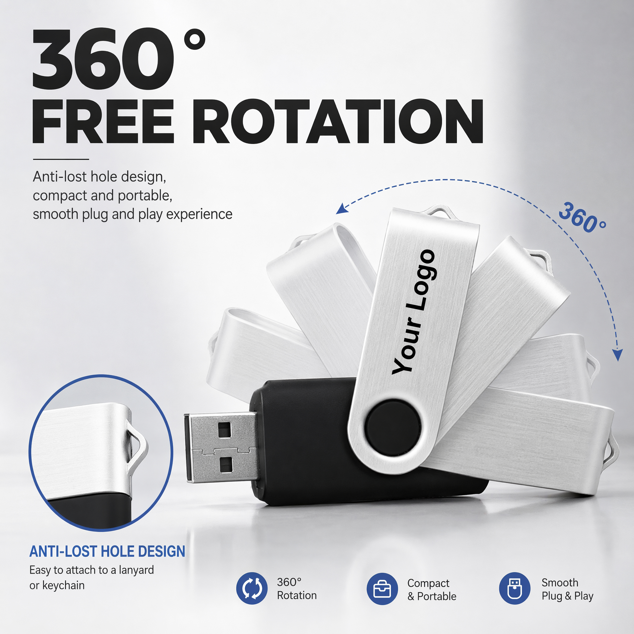 360° Free Rotation