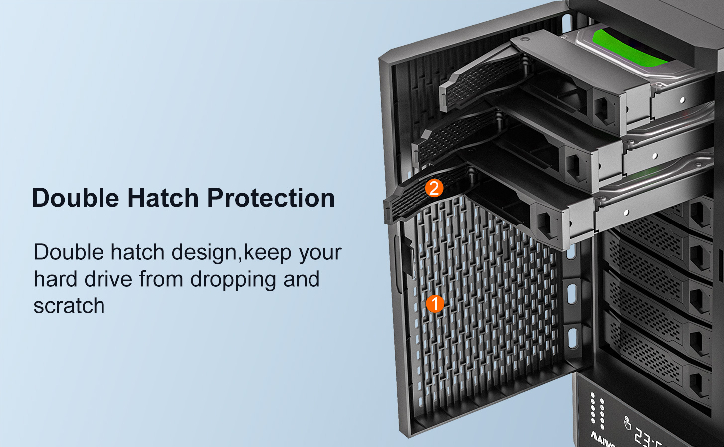 MAIWO 8 Bay Tool-Free Aluminum Hard Drive Enclosure for 2.5/3.5" SATA HDD/SSD