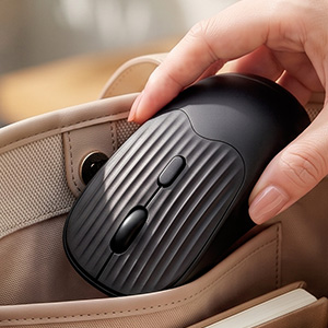 Wireless Bluetooth Mouse, Dual Mode Rechargeable Silent Slim Laptop Mouse, Portable(BT5.2+USB Receiv