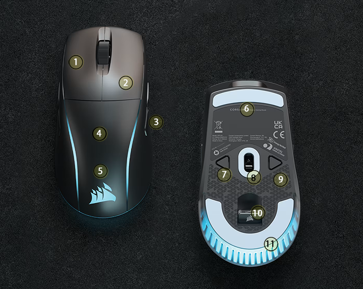 Corsair M75 Wireless RGB Lightweight FPS Gaming Mouse