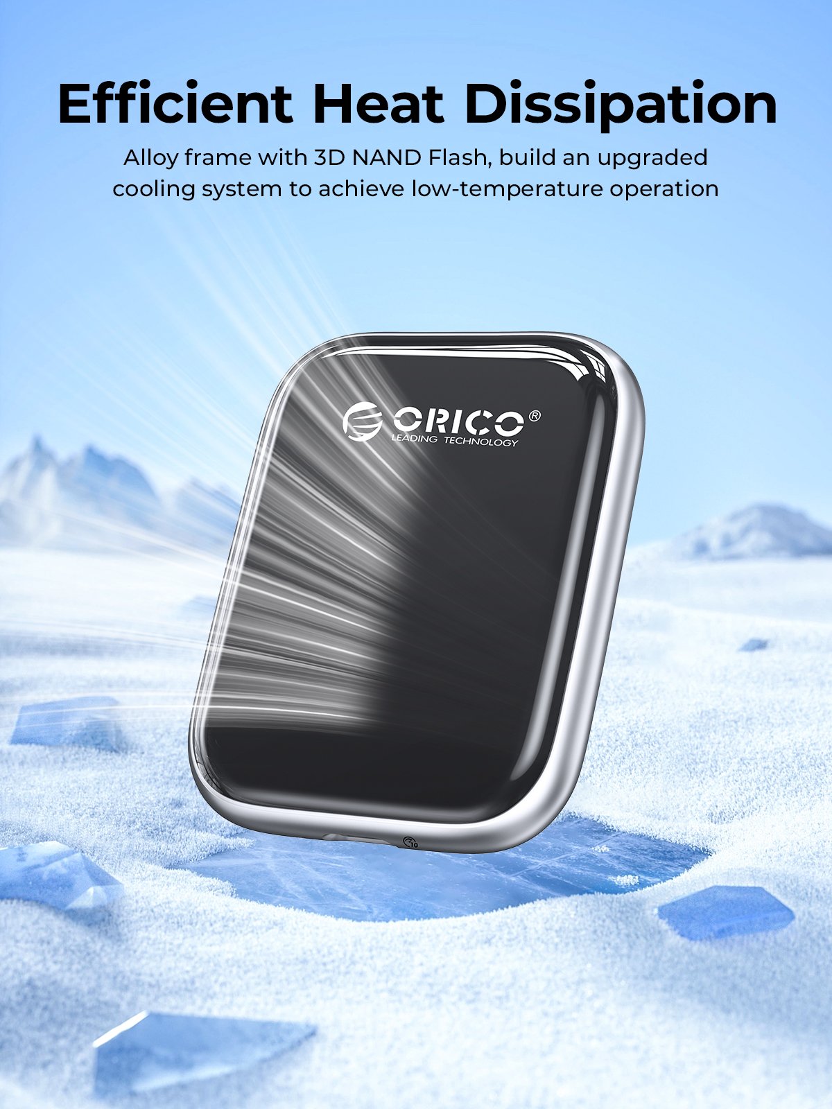 ORICO Beetle Portable SSD 1000MB/S External Solid State Drive 1TB USB 3.2 Gen2 Type C PSSD for Lapto