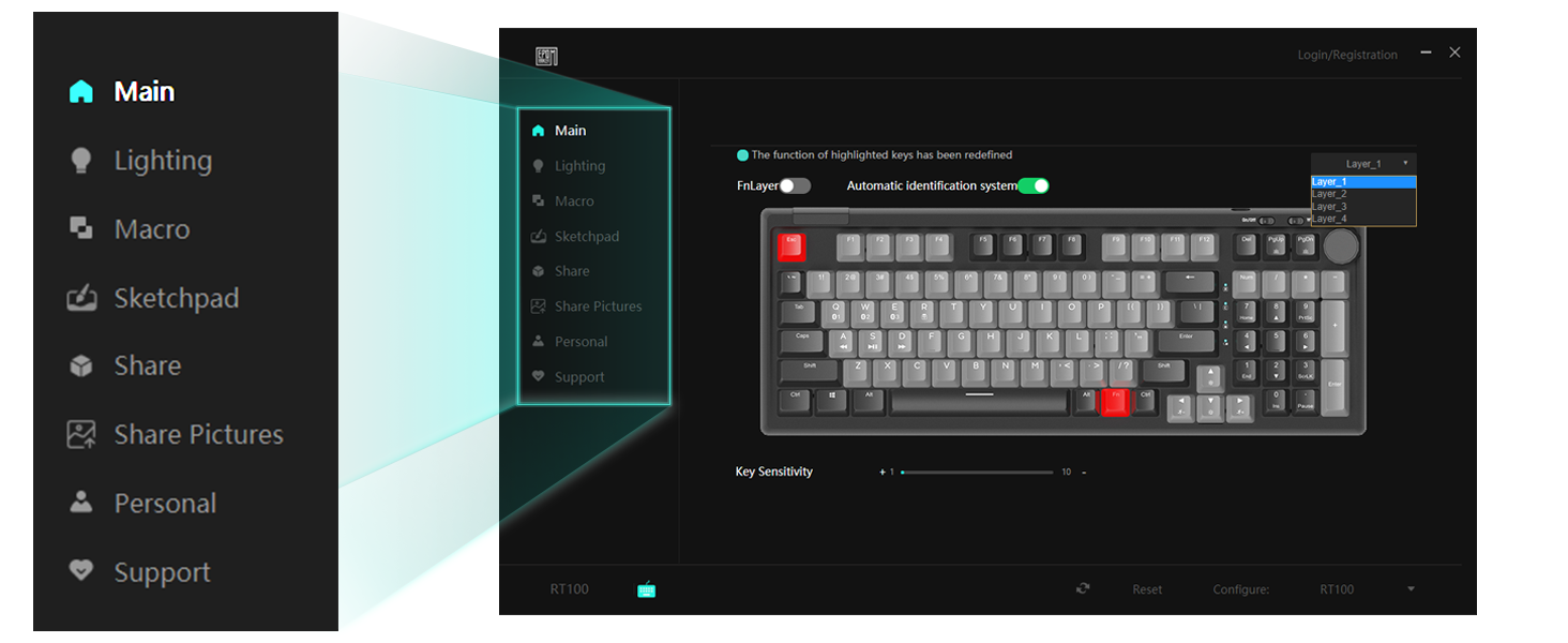 EPOMAKER RT100 97 Keys Gasket BT5.0/2.4G/USB-C Mechanical Gaming Keyboard with Customizable Display Screen, Knob, Hot Swappable... 