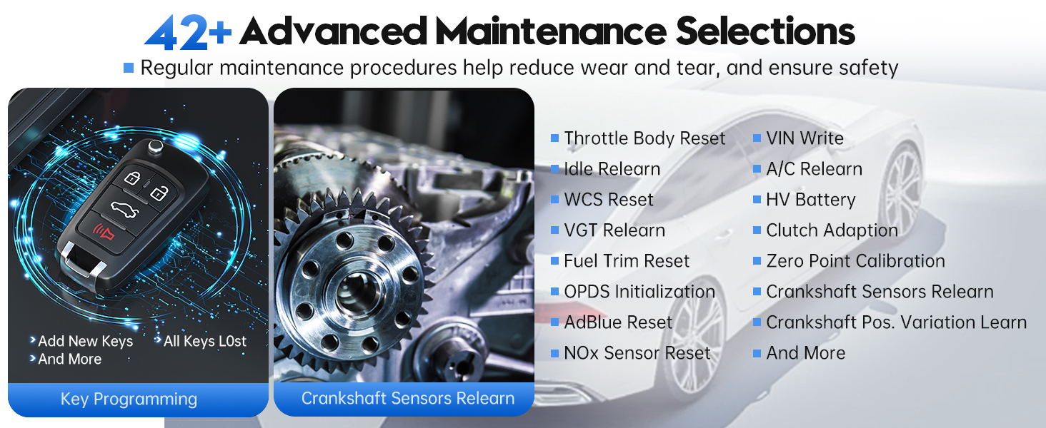 42+ Commonly-Used Maintenance/Reset/Relearn Functions