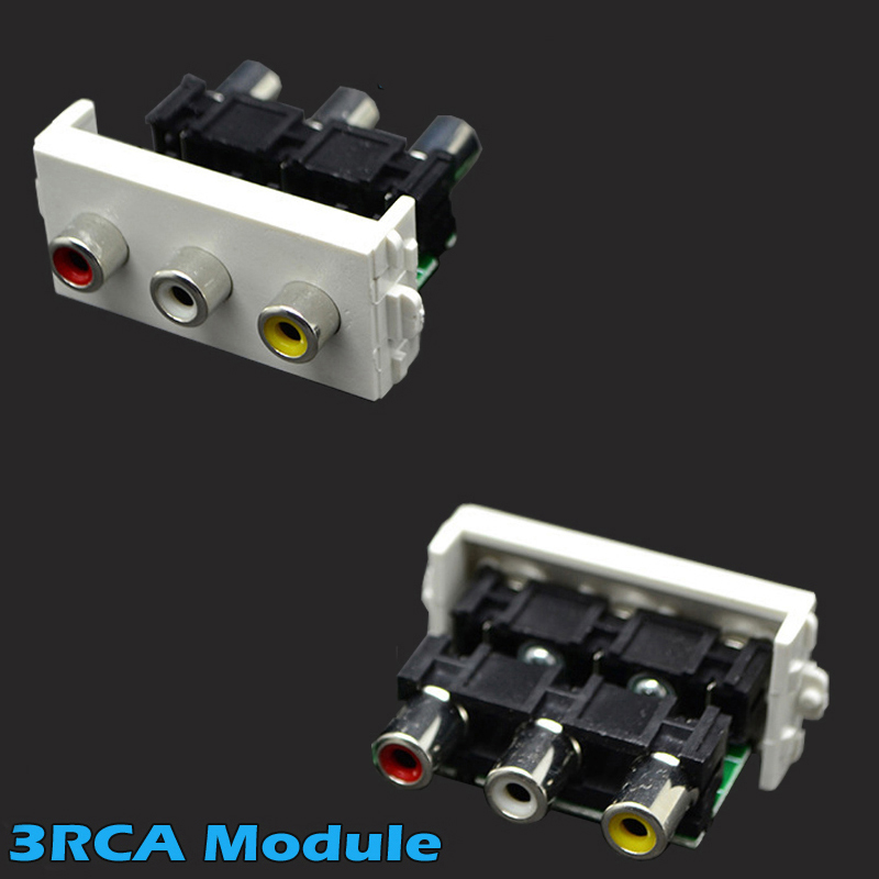 3 rca wall plate module
