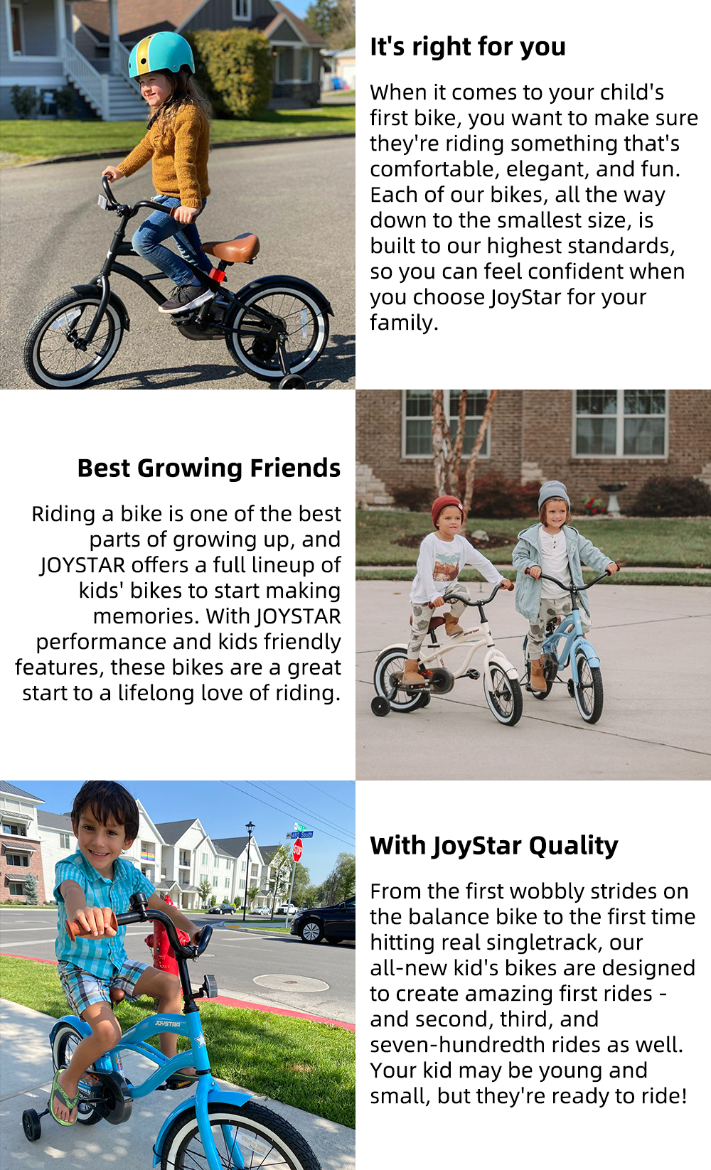 joystar kids bike boy girl children youth bicycle training wheels