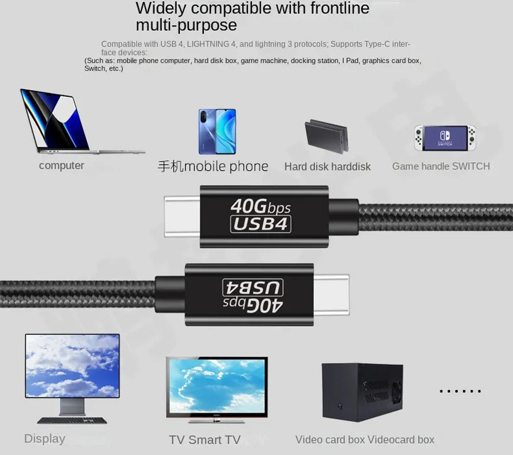 40Gbps USB C to USB C Cable