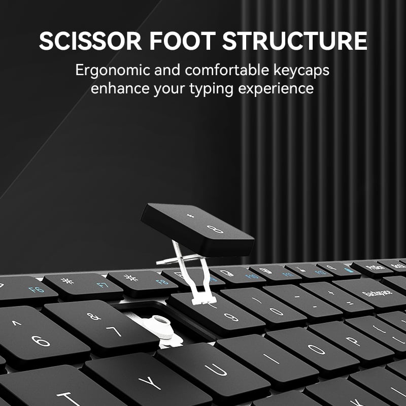 AUSDOM Sofkeys2 Wireless Dual Bluetooth 5.0/2.4G Desktop Keyboard