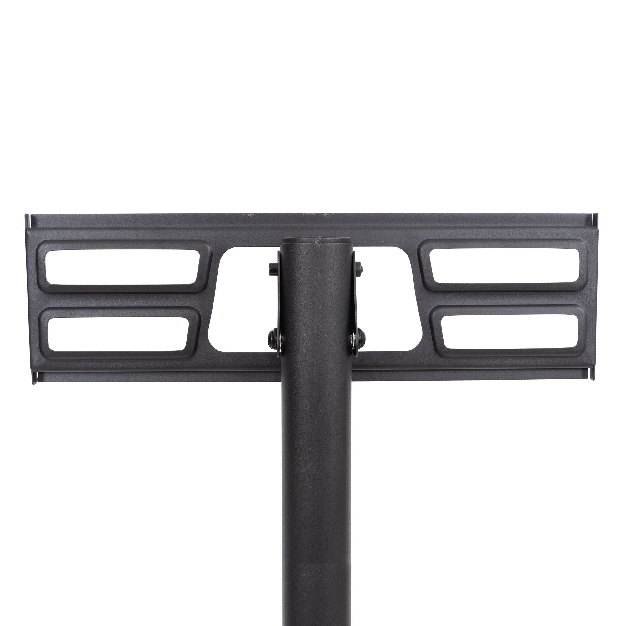 Mobile TV Stand on Wheels, Height Adjustable Tilt Rolling TV Stand with Media Shelf for 23-60 inch L