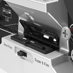 8mm & Super 8 Reels to Digital MovieMaker Film Sanner Converter, Pro Film  Digitizer Machine with 2.4 LCD, Black (Convert 3 inch and 5 inch 8mm Super