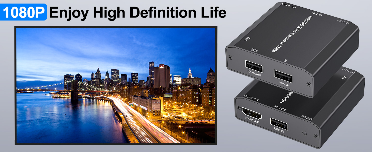 HDMI USB KVM Extender support 1080P