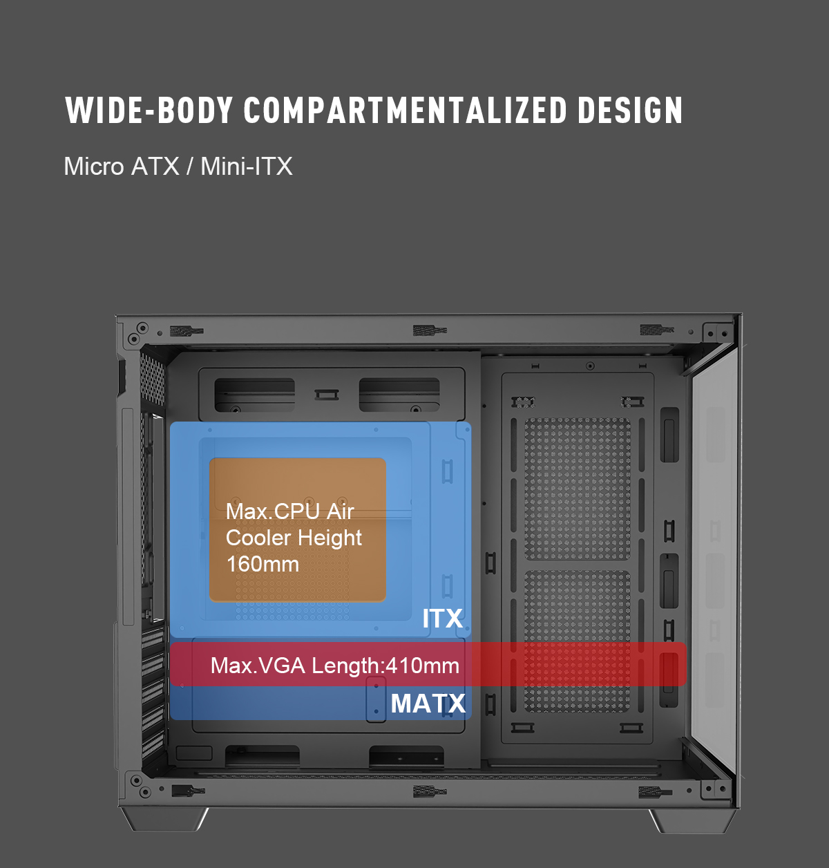 DIYPC ARGB-DC120-TM Black USB3.0 Tempered Glass Micro ATX Gaming Computer Case