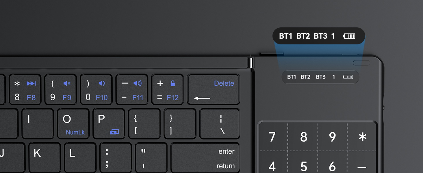 AUSDOM Sofkeys Air3 Foldable Bluetooth Keyboard