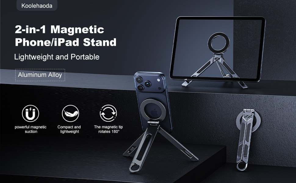 Magnetic iPad Tripod Stand Universal Phone Holder