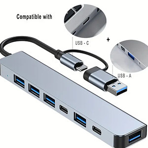 2 in 1 USB-C USB Hub Function