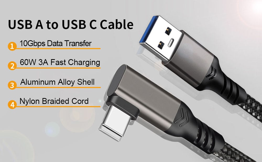 Type C to USB A 3.1 Gen2 Cable