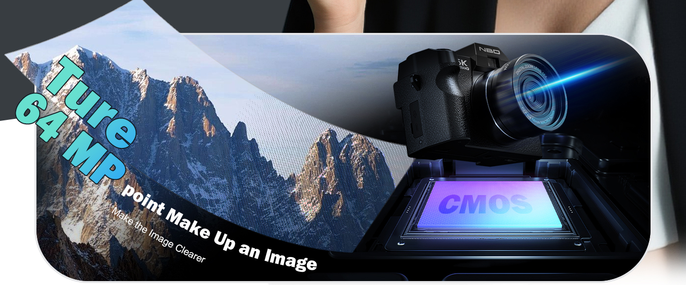 64MP camera, CMOS digital camera, landscape camera, point and shoot camera