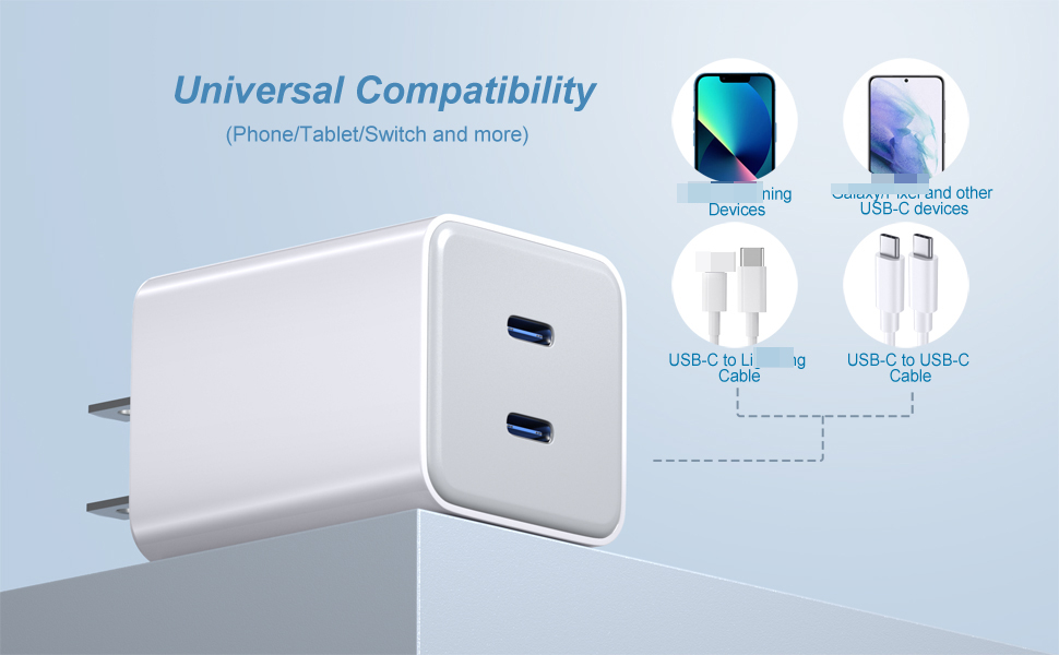 UL Listed 15W Quick Charge Wall Charger - Fast Charging USB Adapter With 6ft Micro USB Cable