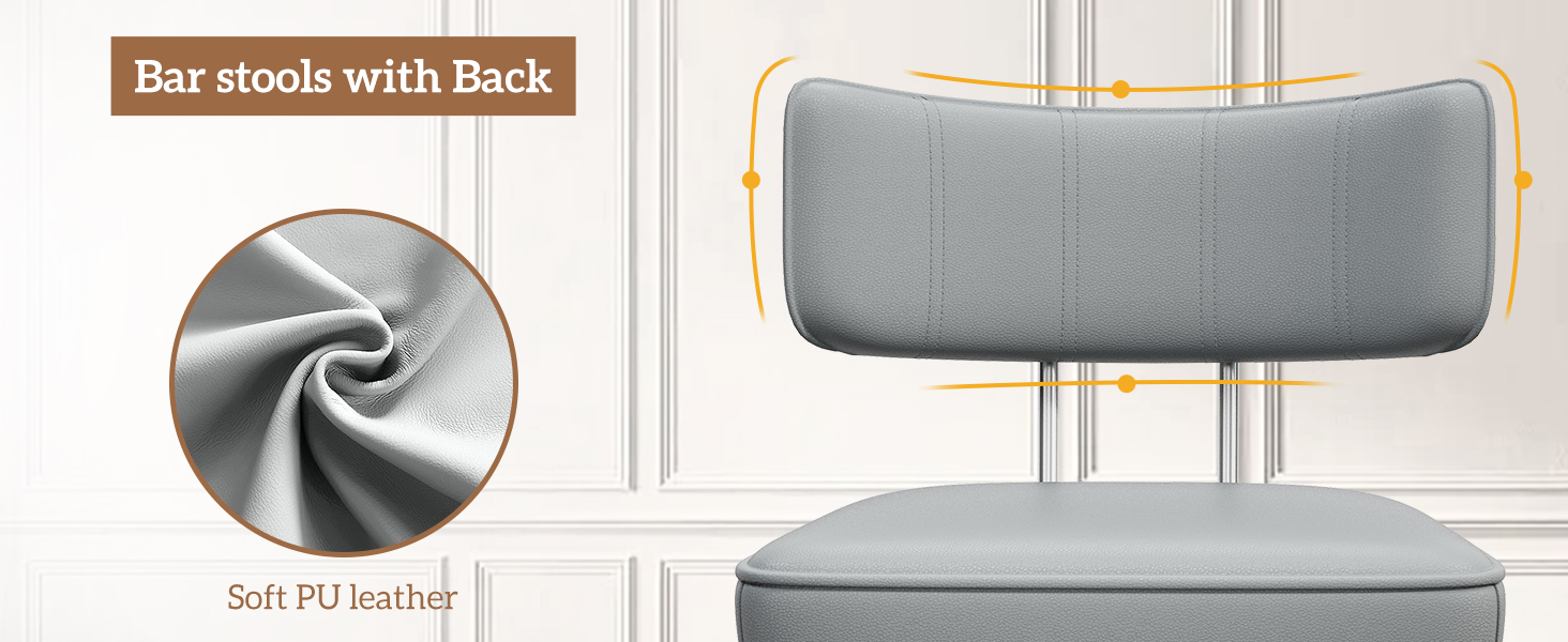 Counter Stools with Backrest