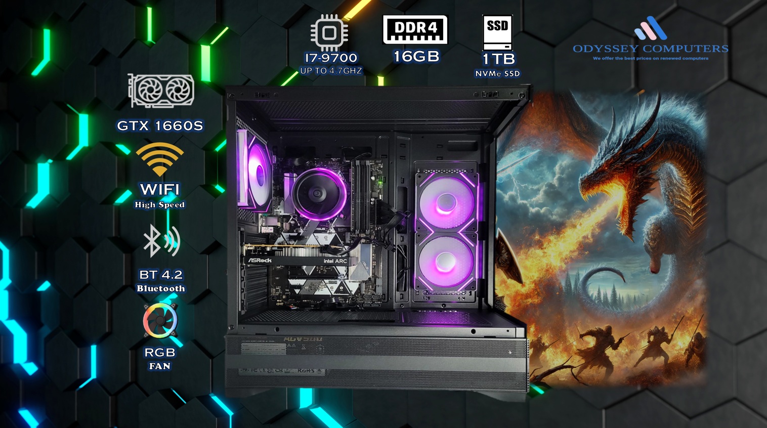 BLACK WIDOW GAMING PC GTX 1660S SPECS