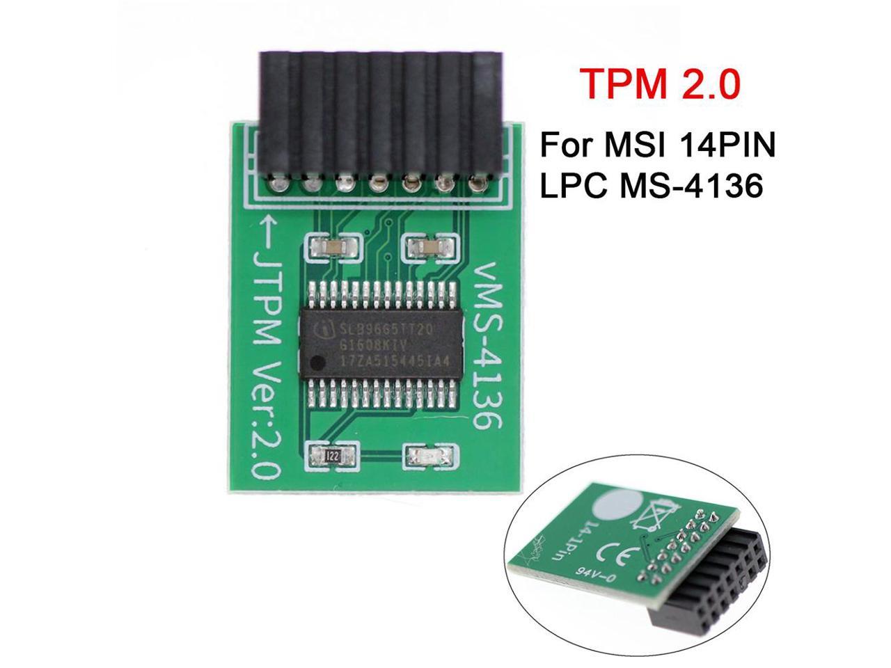 Trusted Platform Module TPM 2.0 Security Module For MSI 14PIN LPC MS ...