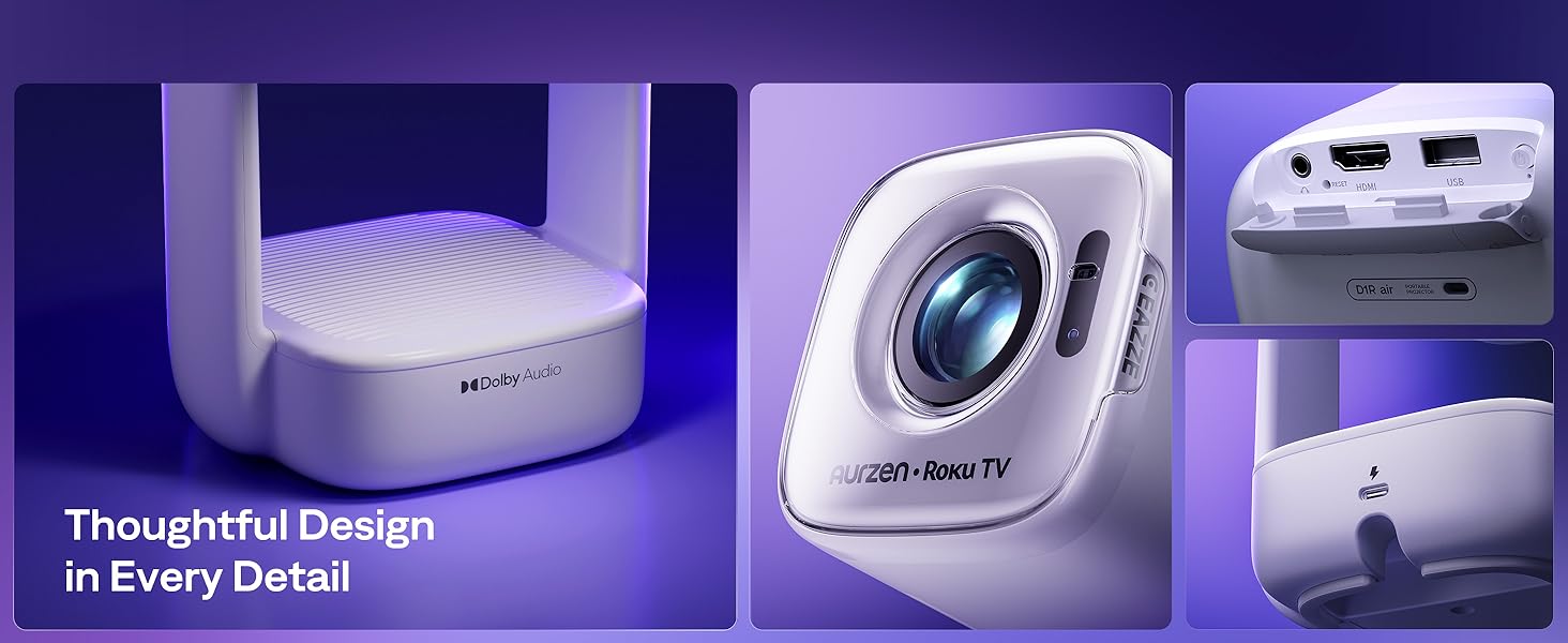 Aurzen EAZZE D1R air Roku TV Smart Projector
