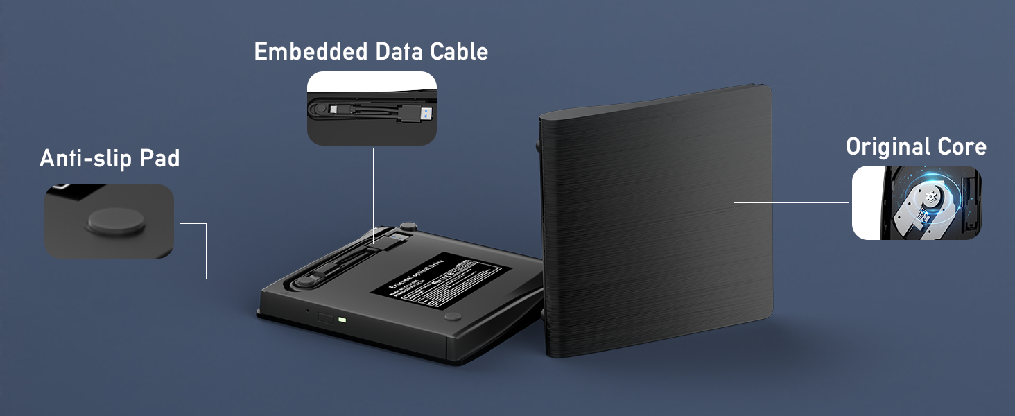 ESTONE External CD/DVD/BD Drive for Laptop