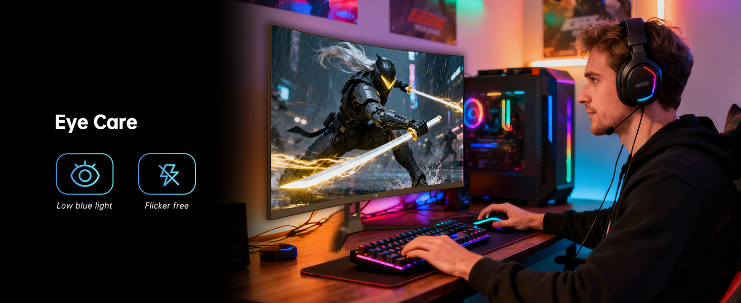 KTC 31.5" 2K QHD Curved Gaming Monitor