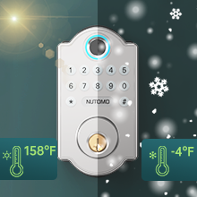 Suitable for any Environment! NUTOMO Keyless keypad lock is IP54 waterproof and operates well in tem