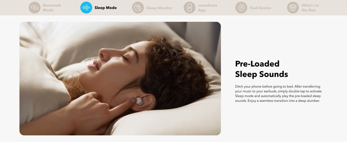 Pre-Loaded Sleep Sounds