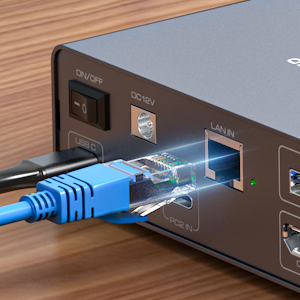 RJ45 Port      High-speed data transfer, but the network cannot be used by two laptops at the same